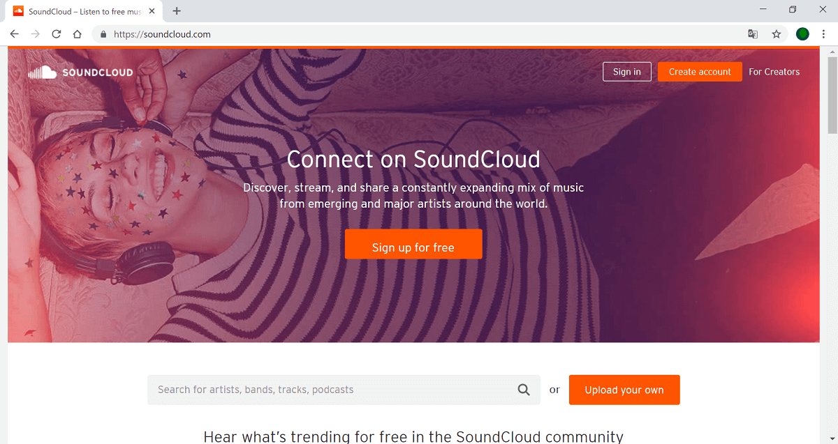 Sound Cloud アクセス